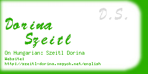 dorina szeitl business card